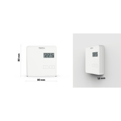 Bezprzewodowy Regulator Pokojowy Dwustanowy do Listwy L-8 L-8E Termostat Bateryjny LCD Czarny